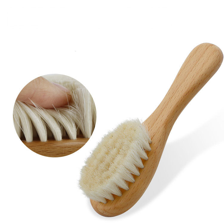 🤍 Kindra GentleTouch™ – Baby Wooden Brush & Comb Set