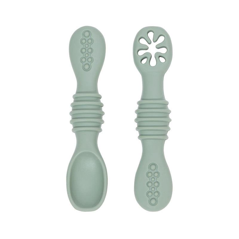 🥄 Kindra SoftStart™ – Silicone Baby Rice Paste Spoon Set