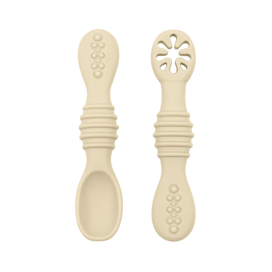 🥄 Kindra SoftStart™ – Silicone Baby Rice Paste Spoon Set