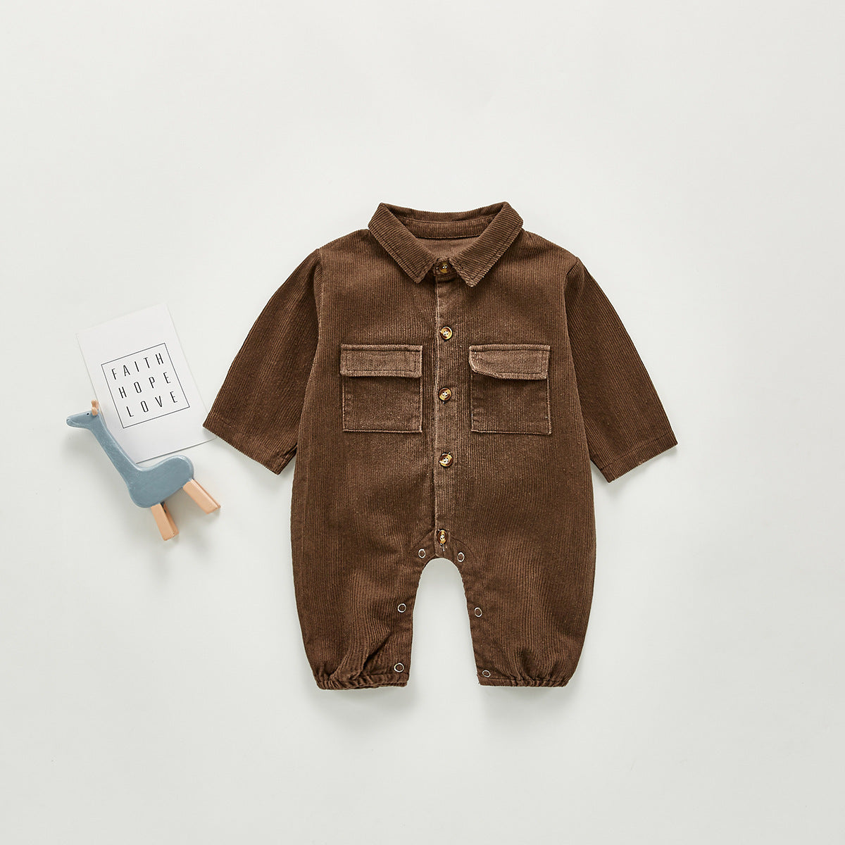 🤍 Kindra CozySuit™ – Cotton Baby One-Piece Romper Jacket