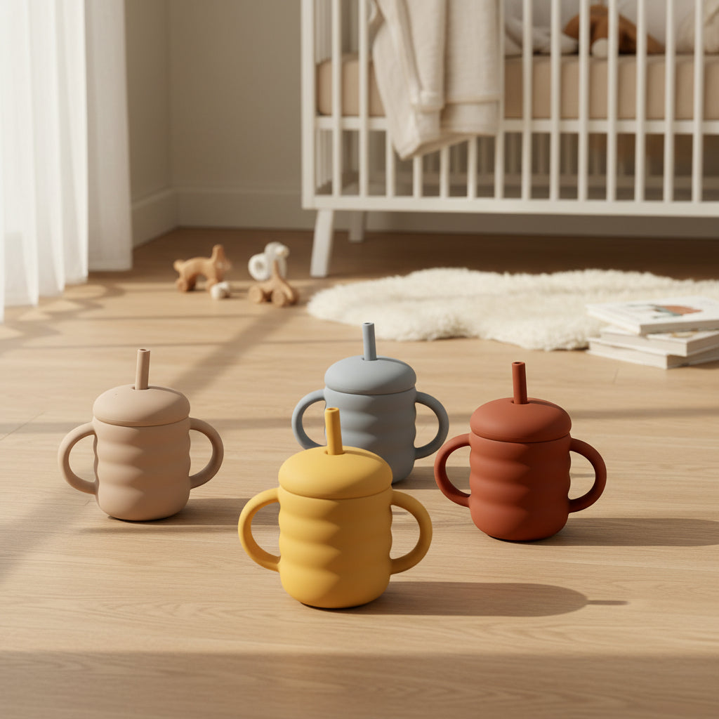 🥤 Kindra SipEasy™ – BPA-Free Silicone Sippy Cup