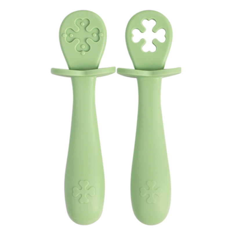 🥄 Kindra PureSpoon™ – Simple Silicone Baby Spoon (2-Pack)