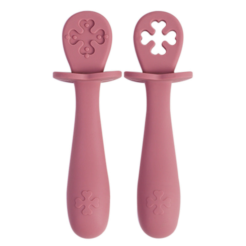 🥄 Kindra PureSpoon™ – Simple Silicone Baby Spoon (2-Pack)