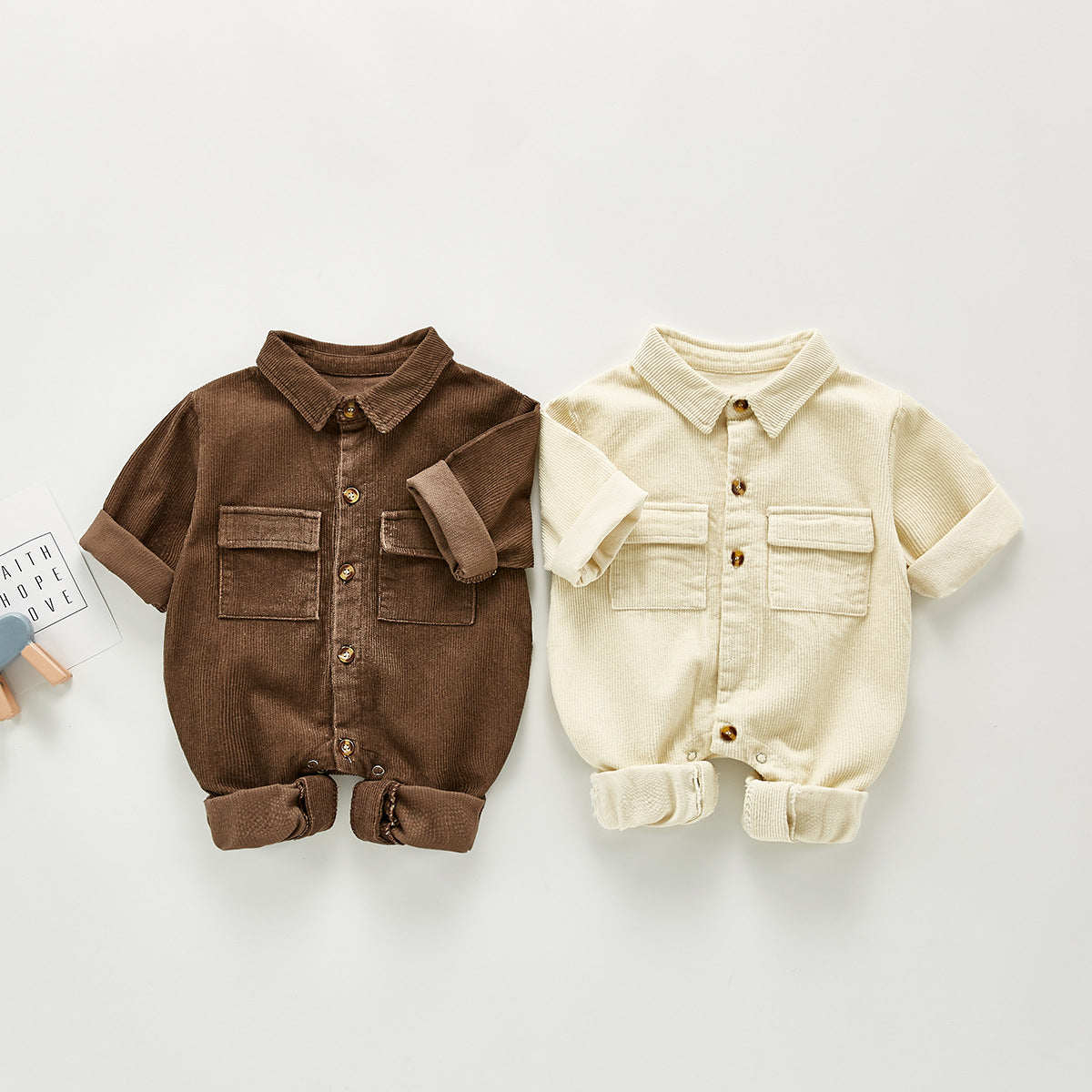 🤍 Kindra CozySuit™ – Cotton Baby One-Piece Romper Jacket