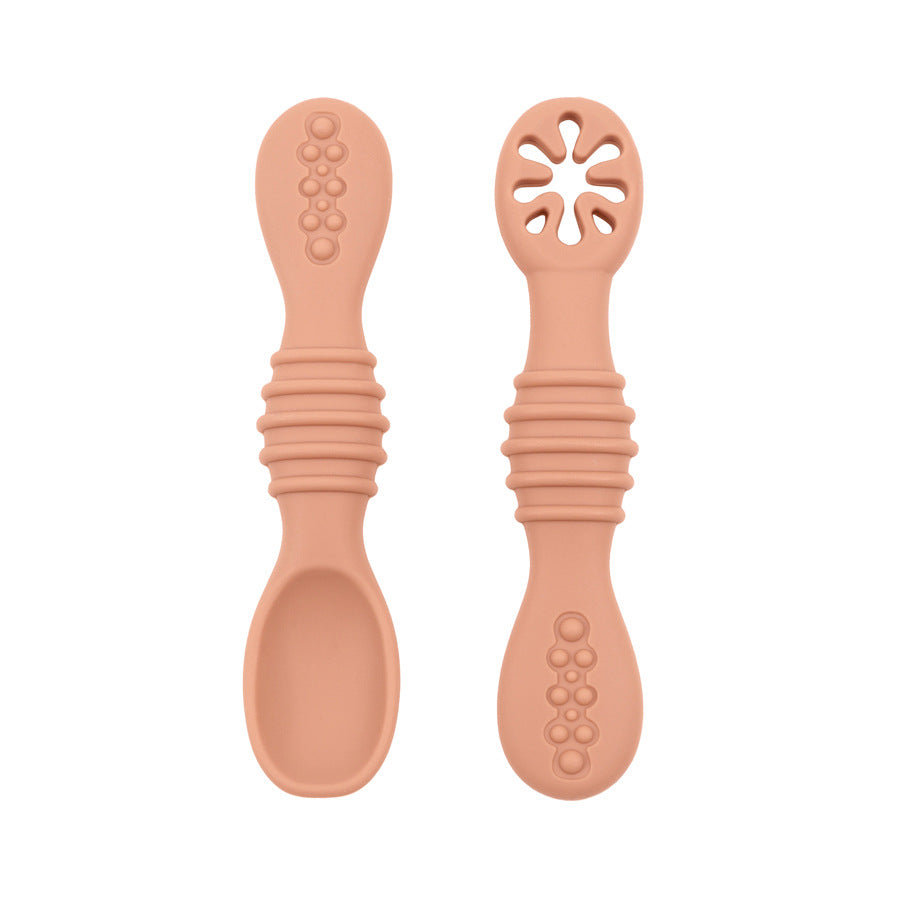 🥄 Kindra SoftStart™ – Silicone Baby Rice Paste Spoon Set