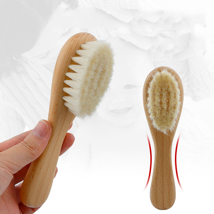 🤍 Kindra GentleTouch™ – Baby Wooden Brush & Comb Set
