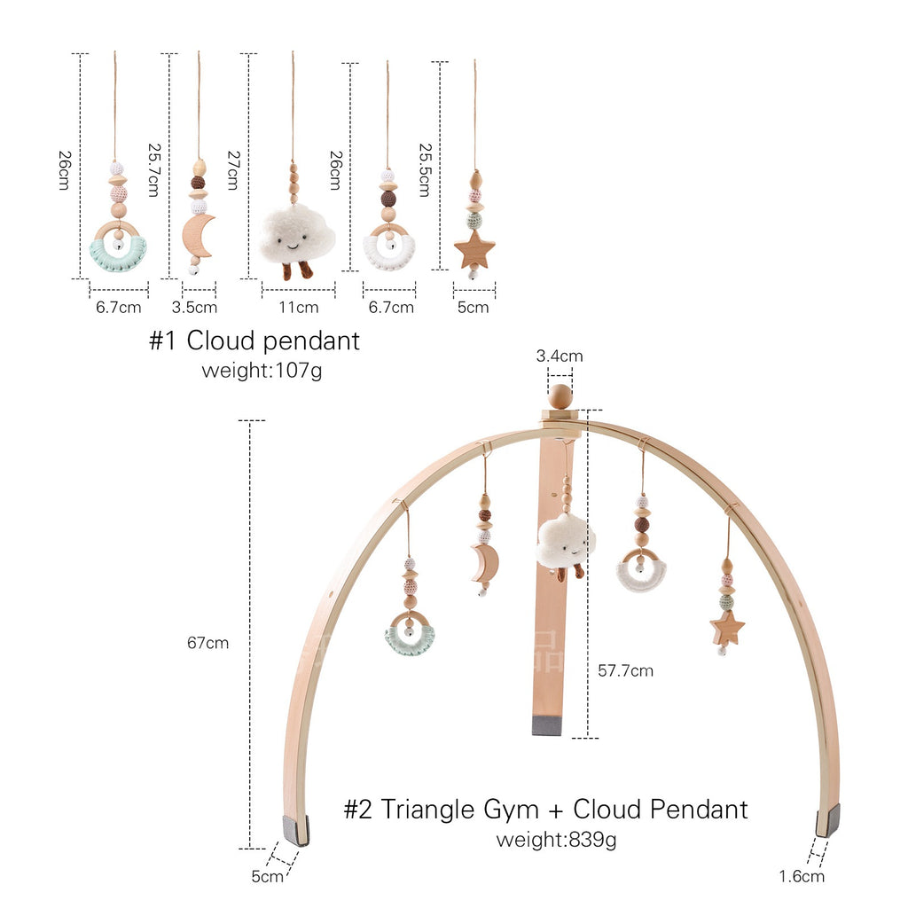 🧸 Kindra Wood Gym™ – Premium Wooden Baby Play Gym