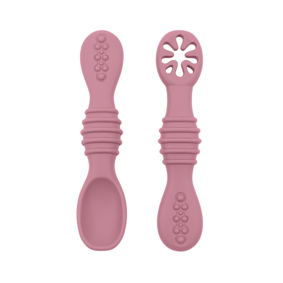 🥄 Kindra SoftStart™ – Silicone Baby Rice Paste Spoon Set