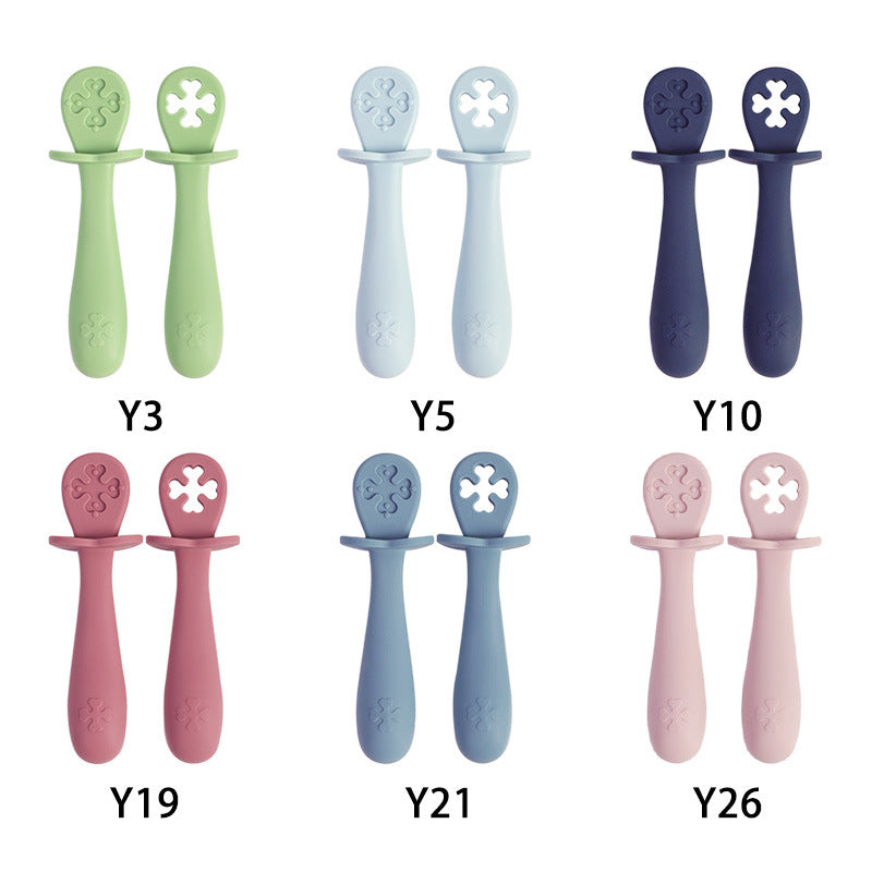 🥄 Kindra PureSpoon™ – Simple Silicone Baby Spoon (2-Pack)