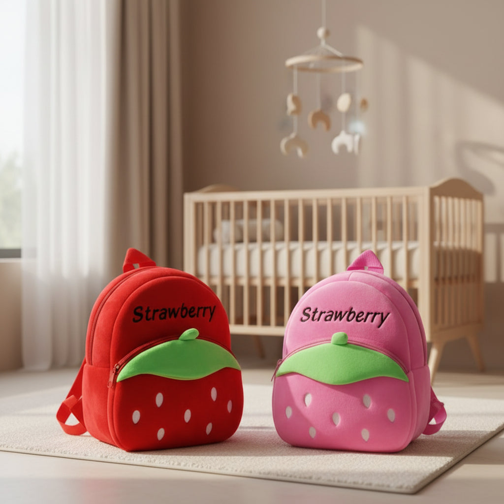 🍓 Kindra BerryPack™ – Strawberry Kids Backpack