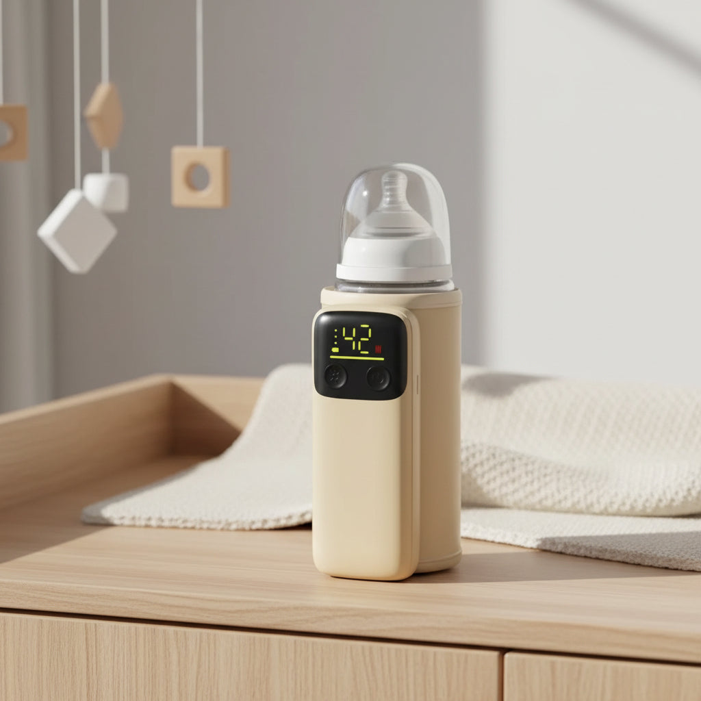 🍼 Kindra WarmGo™ – Portable Bottle Warmer (6 Heating Levels)