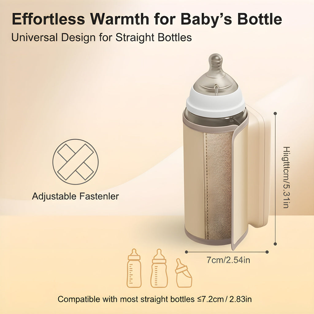 🍼 Kindra WarmGo™ – Portable Bottle Warmer (6 Heating Levels)