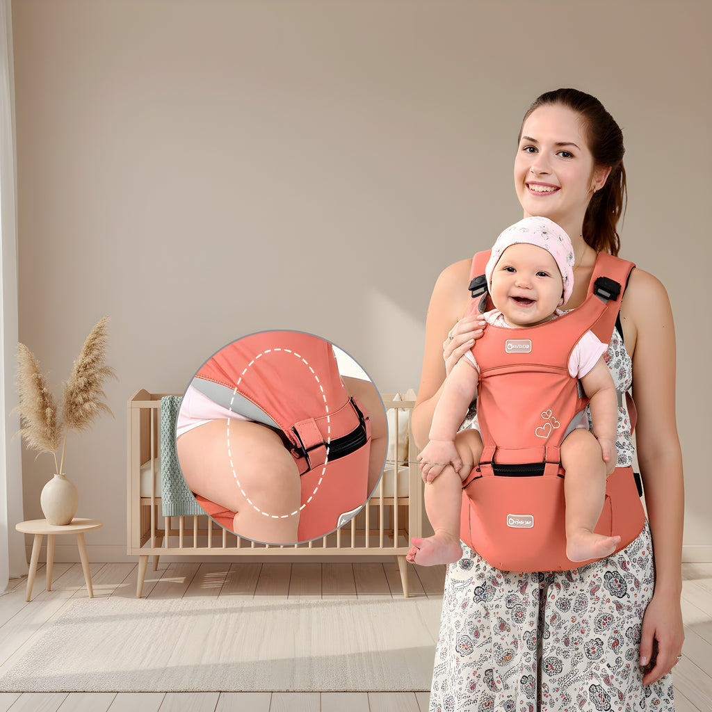 👶 Kindra CarryEase™ – Multifunctional Baby Carrier with Hip Seat