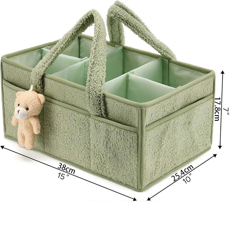 🧺 Kindra Soft Baby Organizer™ – Premium Nursery Storage Caddy