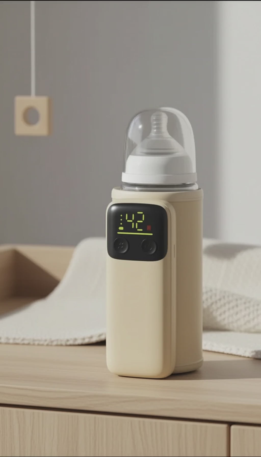 🍼 Kindra WarmGo™ – Portable Bottle Warmer (6 Heating Levels)
